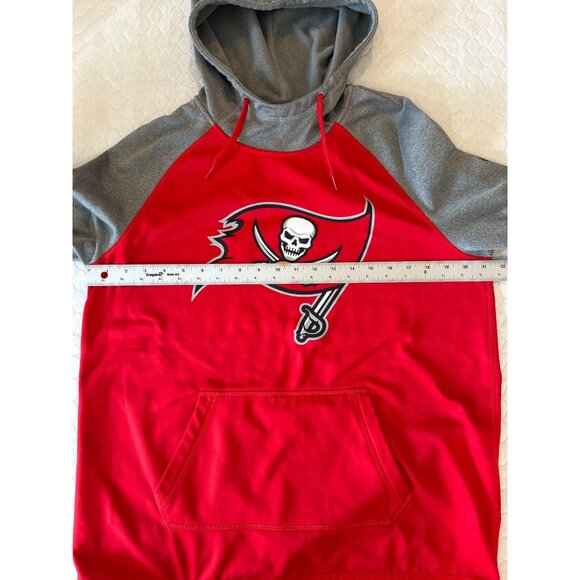 Nike NFL Team Apparel Tampa Bay Buccaneers Hoodie Therma Fit Men's L Red Gray - Picture 8 of 9